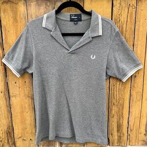 Fred Perry Polo Shirt Men M Gray Slim Fit Tennis Casual Very good condition